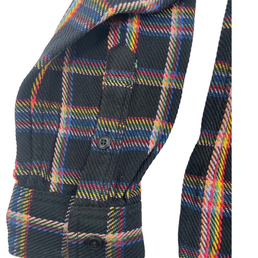 Outerknown Shirt Blanket Shirt Large Black Plaid NWT - Picture 4 of 9